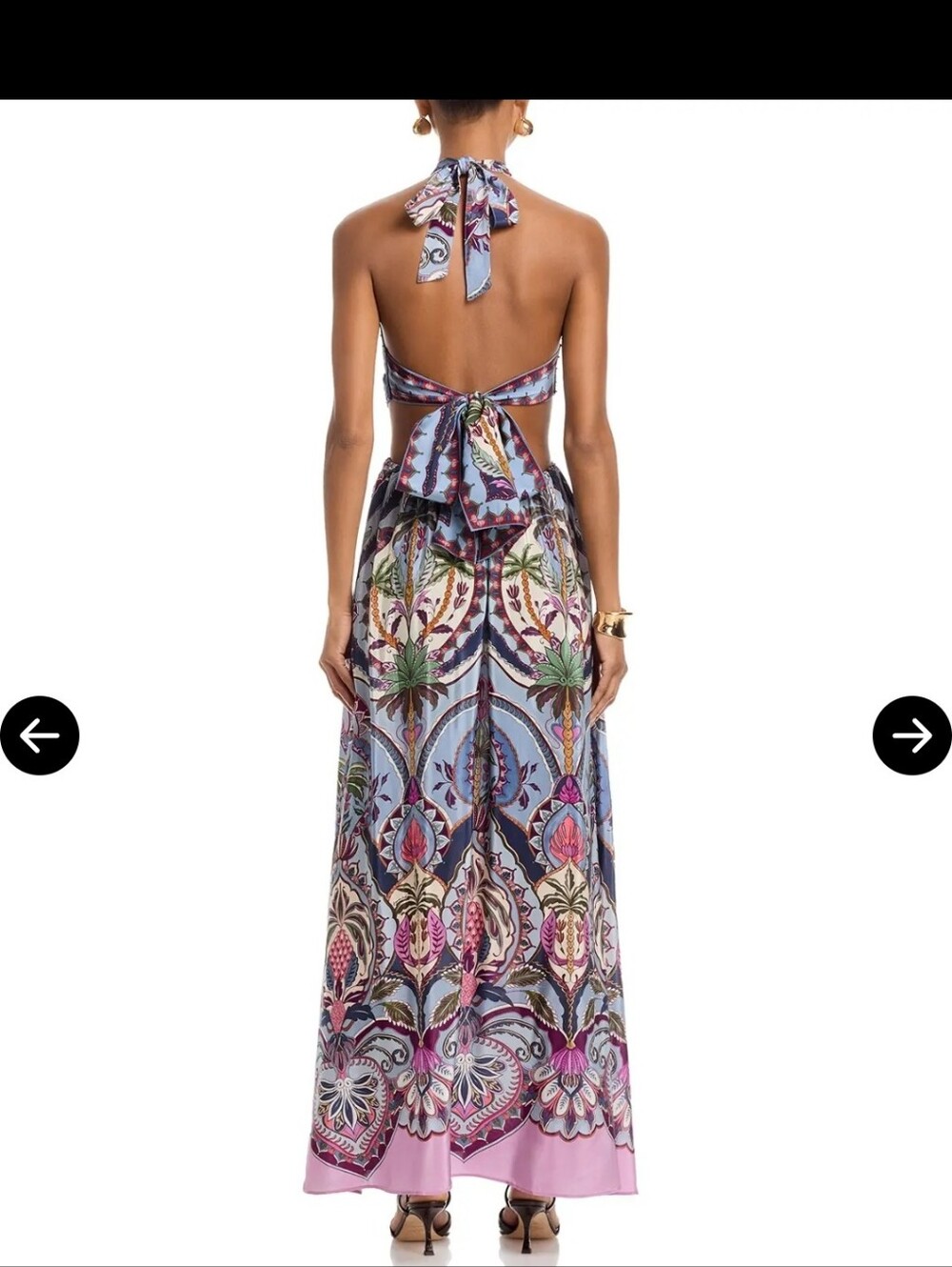 NWT FARM Rio Odara Blue Maxi Dress Large - Picture 7 of 14